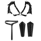 Medieval Vintage Knight Belt 3 In 1 Viking Halloween Carnival Costume Accessory Props